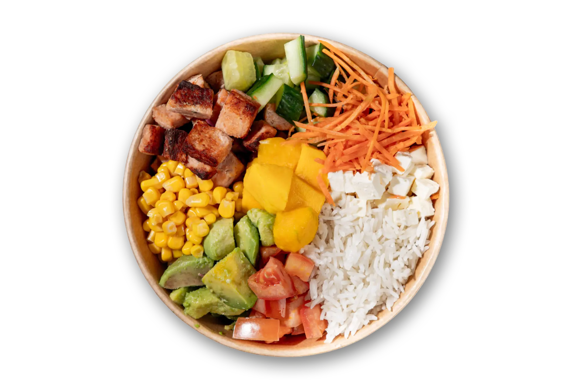 CIBO Lachs Bowl mit Reis, Gemüse und Feta